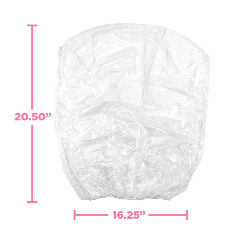 ADAMA Disposable Shower Conditioning Processing Caps, XX-Large Size for Processing, Conditioning, Showering Voluminous Hair, Protects Long Hair Styles, 10 Disposable Caps, Clear - Image 4